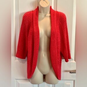 Shrug Sweater Large Red Soft Clean